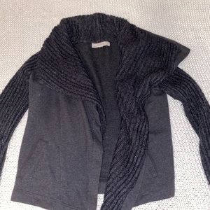 dark grey cardigan